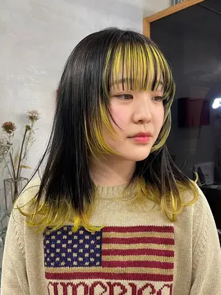 セミロング 鶴井 美空のヘアスタイル