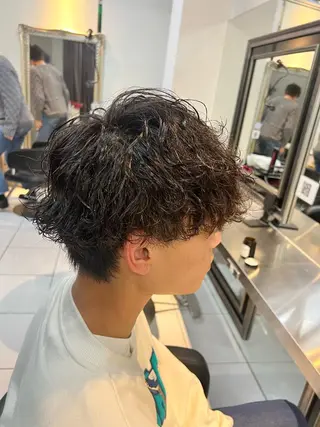 メンズ パーマ特化美容師 茂木広幸のヘアスタイル