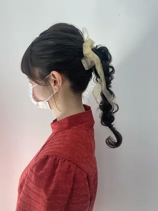 ロング ヘアアレンジ ダブルカラー 🌙chinariのヘアスタイル