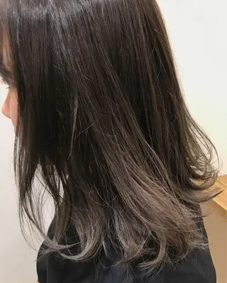 ミディアム カラー 🍋透け感カラー🍃 オリーブ🍐Kahoのヘアスタイル