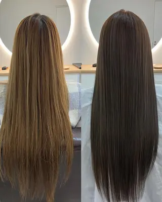 ロング カラー ヘアアレンジ キッズ 横浜関内髪質改善 re:Magoのヘアスタイル
