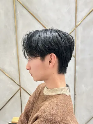 ショート パーマ メンズ calna by ELMO  上ノ井のヘアスタイル