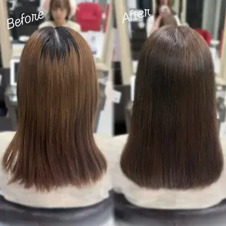 セミロング カラー カットモデル募集中 💜manaka💜のヘアスタイル