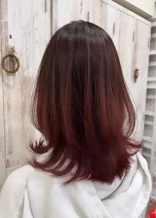 セミロング カラー 🟢NEGi🟣 🫧髪質改善のヘアスタイル
