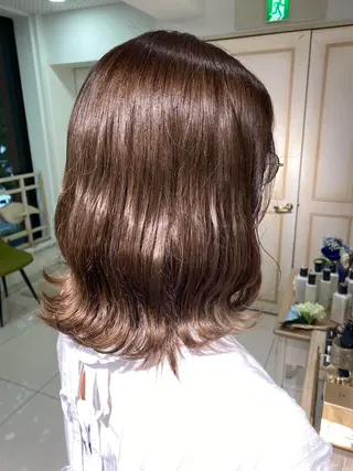 ミディアム カラー ヘアアレンジ 透明感カラー 古山 結季🌙🖤のヘアスタイル