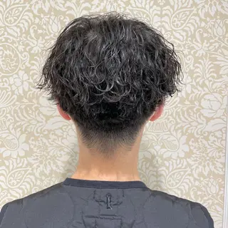 ショート パーマ メンズ 髪質改善カラー💎 オオネヨシナリのヘアスタイル