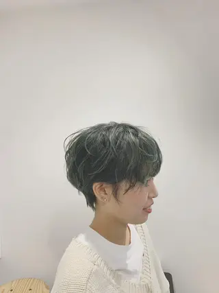 ショート カラー kyon.hair 韓国カットカラーのヘアスタイル