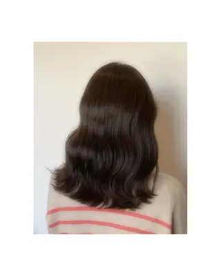 ミディアム カラー ヘアアレンジ 🎀レイヤーカット/ 艶カラー/ﾕｶ🎀のヘアスタイル