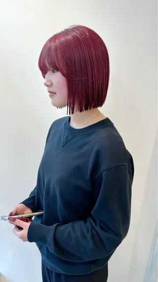 ショート 小顔レイヤー/ ベージュ🤍Rieのヘアスタイル
