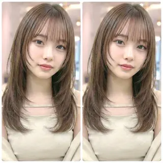 ロング 1ｍｍまでこだわる レイヤー🫧若葉🪞のヘアスタイル
