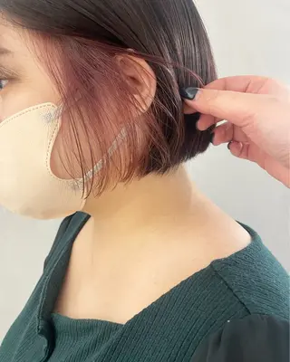 ショート カラー 🌼タッセルボブ/シ ョートmoeka🌼のヘアスタイル