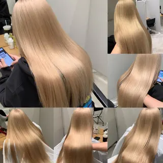 ロング カラー れい🫧 ハイトーン特化のヘアスタイル