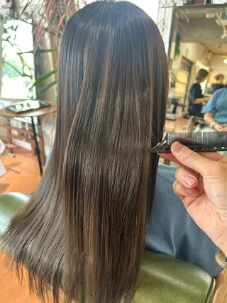 ロング カラー 石井 佑樹のヘアスタイル
