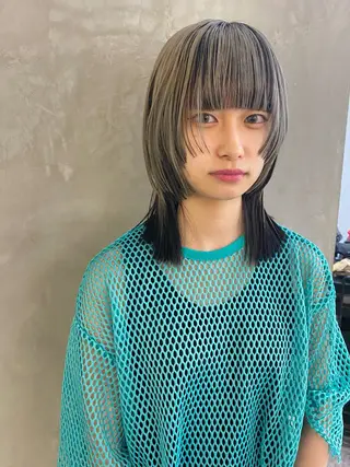 ミディアム カラー 森貴裕/ベージュ/ パーマ/オリーブのヘアスタイル