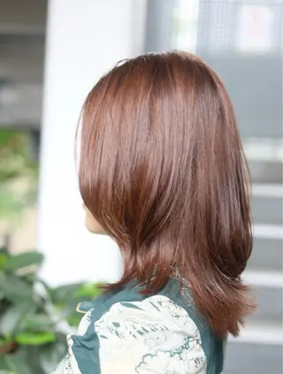 ミディアム カラー パーマ ヒナ/酸性ストレート ・艶カラー🌿のヘアスタイル