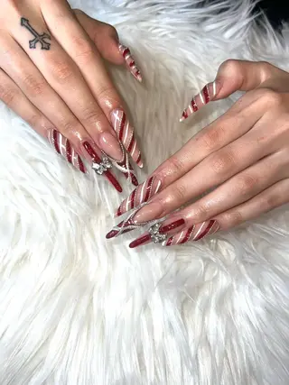 ロング LaLa Peach 崎原のネイルデザイン