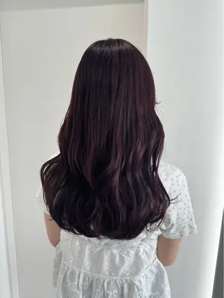 ロング カラー メンズ 💗愛され暖色💗 ピンク/レッド💗のヘアスタイル