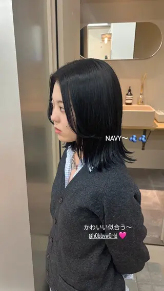 ミディアム りお /カラーモデルのヘアスタイル