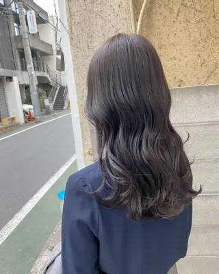 セミロング カラー 吉田 光佑のヘアスタイル