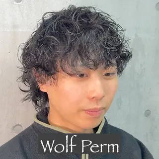 ミディアム パーマ ヘアアレンジ メンズ MENIN メンズ サロン　望月　涼太のヘアスタイル