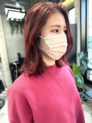 ミディアム カラー OVER→三軒茶屋 /縮毛矯正・髪質改善のヘアスタイル