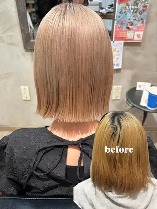 ショート 似合わせレイヤー/ Wカラー🧸こころのヘアスタイル