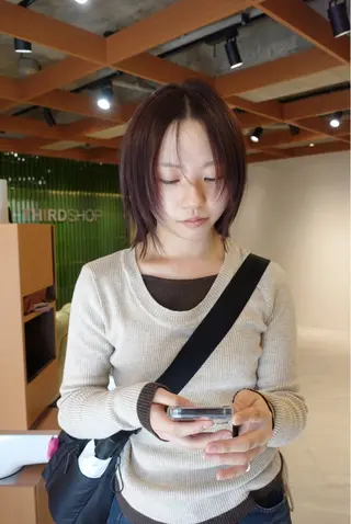 ミディアム カラー kakeru/ボブ パーマ/レイヤーのヘアスタイル