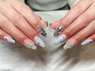 ネイル 🫧ちゅるん/韓国 Ayano𓈒🎀のネイルデザイン