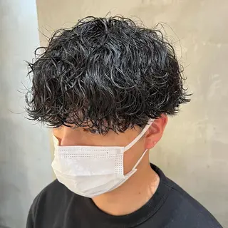 ショート パーマ メンズ 波巻きスパイラルパー マ/シャドウパーマ駿のヘアスタイル