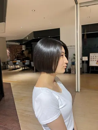 ミディアム マンツーマン 縮毛矯正/マユコのヘアスタイル