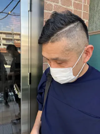 セミロング カラー メンズ 久木原 ゆりのヘアスタイル