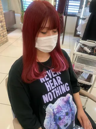ロング カラー 羽エクステ🩷 🤍まき🤍のマツエク・マツパデザイン