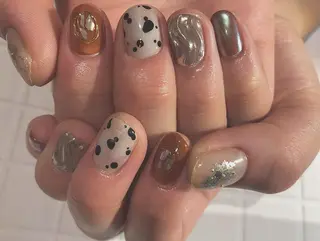 ショート カラー キッズ ネイル マツエク・マツパ illum hicariのネイルデザイン