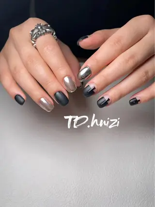 ショート めぐみのネイルサロン スタッフ練習のネイルデザイン