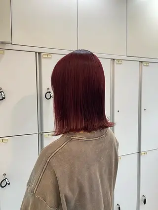 ミディアム カラー ICHIRI" 艶カラー/縮毛矯正のヘアスタイル