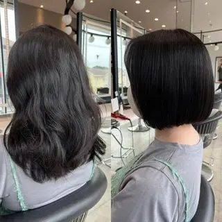 レイヤー/髪質改善 縮毛/ハッシュカットのヘアスタイル