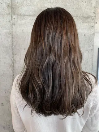 セミロング カラー 💘透明感カラー💘 沖本 将宏のヘアスタイル