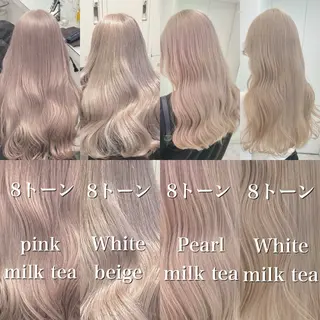 ロング カラー ヘアアレンジ ハイトーン艶カラー 🤍ゆうひのヘアスタイル