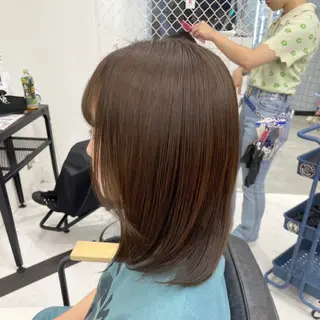 ミディアム カラー パーマ ヘアアレンジ メンズ mona/ ストレートスタイル✨のヘアスタイル