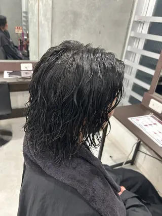 パーマ メンズ カズキ🌼曲がる 縮毛矯正のヘアスタイル