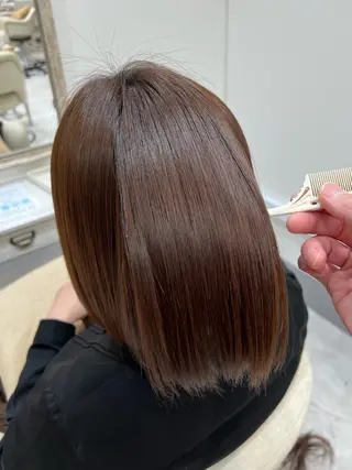 ミディアム カラー 縮毛矯正×艶カラー /中村勇太のヘアスタイル