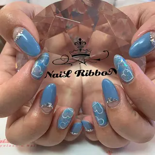 ネイル ネイルリボン 受付スタッフのネイルデザイン