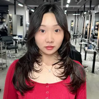 ロング 韓国レイヤ ー支持No.1renのヘアスタイル