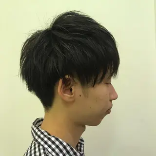 ショート カラー パーマ メンズ ニュアンスパーマ/ レイヤー/茶屋町のヘアスタイル
