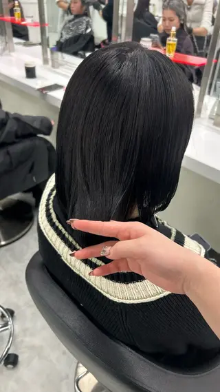 ロング カラー パーマ ヘアアレンジ メンズ キッズ 盛れ韓国ハイトーン 🎀Himari🎀のヘアスタイル