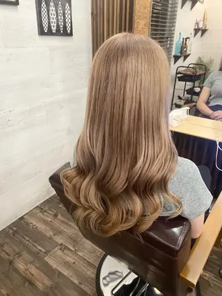 ロング カラー ブリーチ毛対応酸性 ストレート🌈サキのヘアスタイル