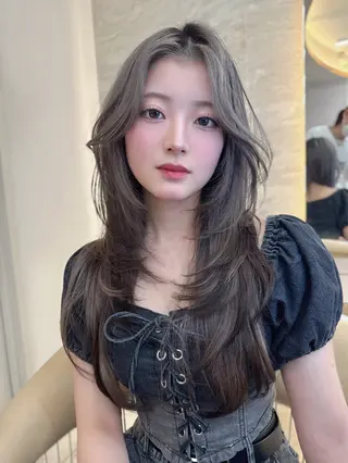 ロング 池袋/韓国/レイヤー 髪質改善/村上けいとのヘアスタイル