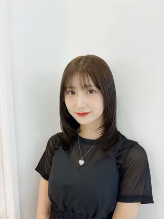 ミディアム カラー ヘアアレンジ 🎀モテ暖色× エクステ🎀あかりのヘアスタイル