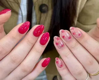 ネイル By moonネイル 🌷ワンホン/韓国風のネイルデザイン