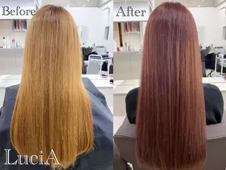 カラー ロング ヘアアレンジ MISAKIエクステ ブリーチ\5900のヘアスタイル